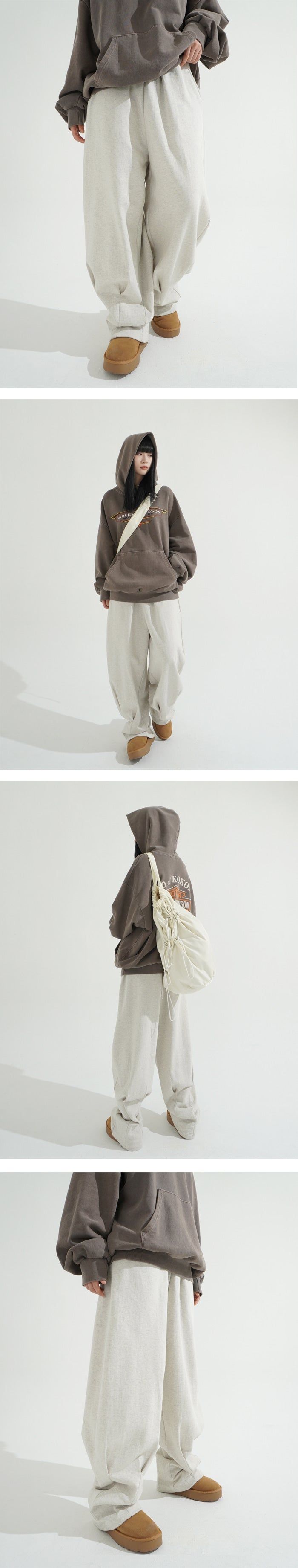 Hem Pintuck Balloon Sweatpants