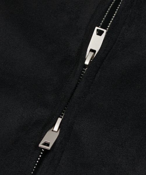 87-STAN009 [Vegan Suede] Standard Blouson Suede Jacket BLACK