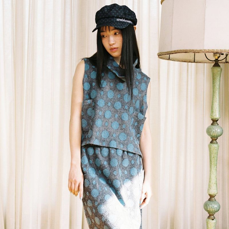 WEBHOUSE（ウェブハウス）の「Poket Layered Skirt - Dot Green（Skirts）」