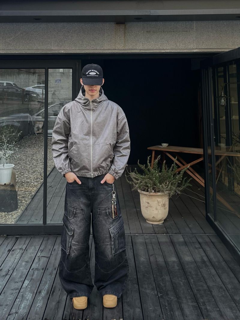 Smoky Leather Hood Jumper