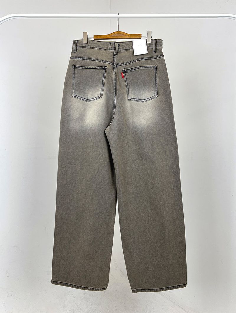 SAND WASHED WIDE JEANS (2C)