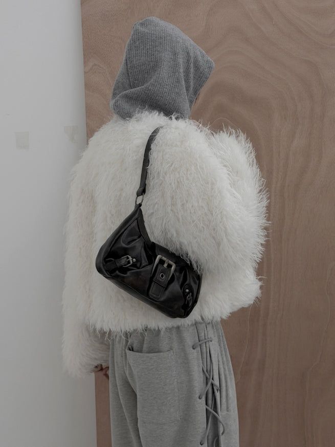 mnem（ムネム）の「Buckle Leather Motor Shoulder Bag（Bags）」