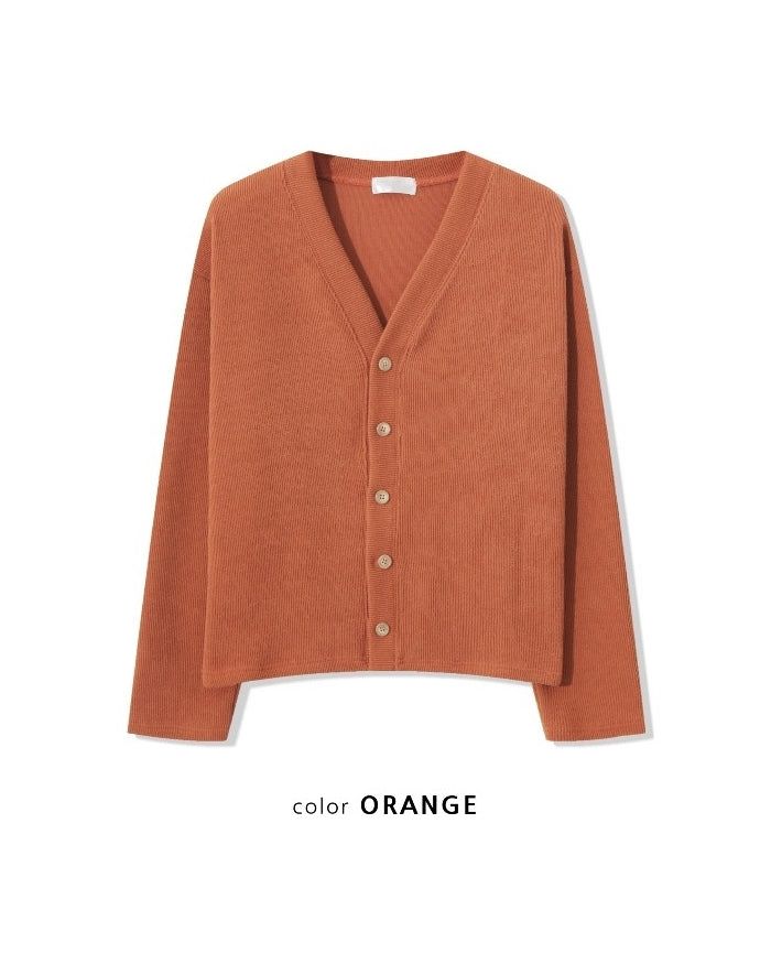 (UNISEX) Knitted V-Neck Cardigan