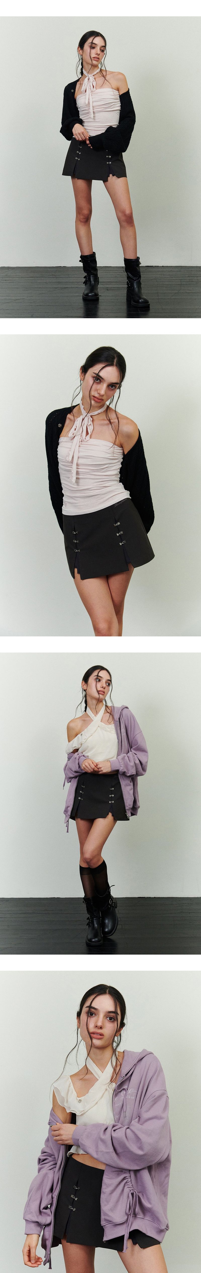 DAFFODIL HOOK SKIRT charcoal