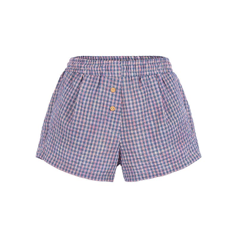 ANOTHERA(アナザーエー)の「CHECK BOXER SHORTS_Navy(Pants)」
