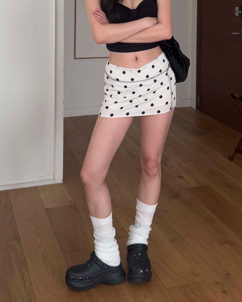 Dot mini skirt
