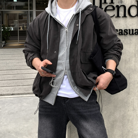 Decrab Washed Light Overfit Night Jacket