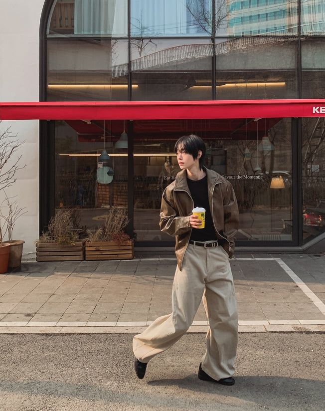 Arc Curved Wide Cotton Pants