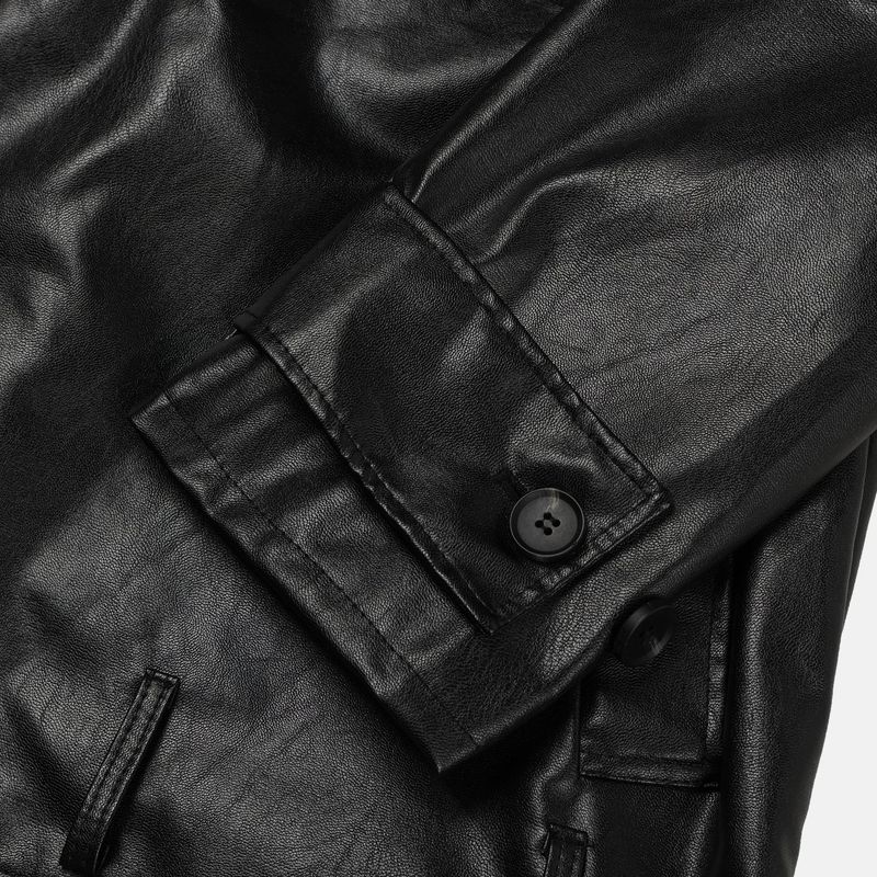 ENOC Box Oversized Fit Leather Jacket