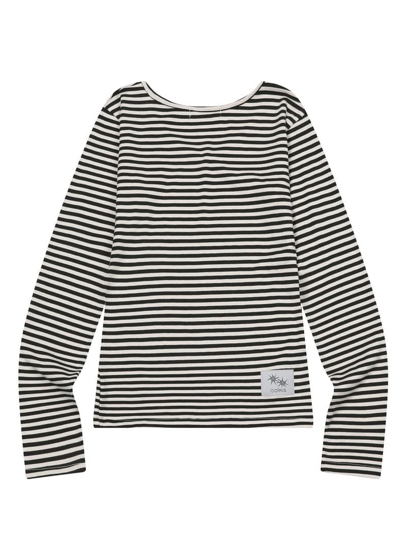 ROSA V-NECK STRIPED LONG SLEEVE T(2COLOR)