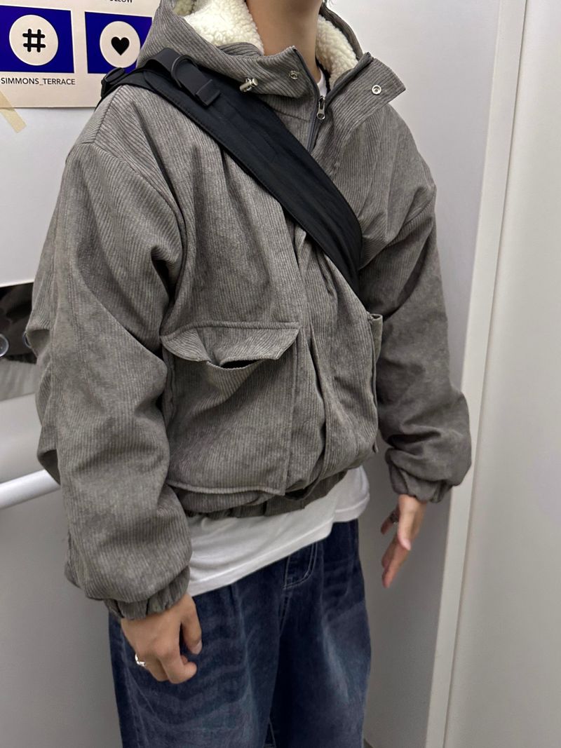 Number Jack Corduroy Hooded Jacket 3C