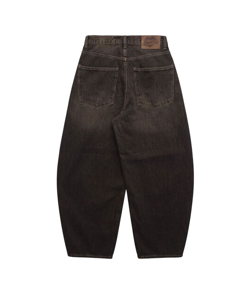 Sina Check Damage Curved Jeans