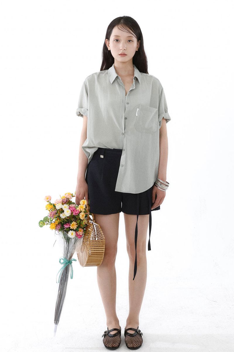 SUMMER ROLL-UP SHIRT_LIGHT KHAKI