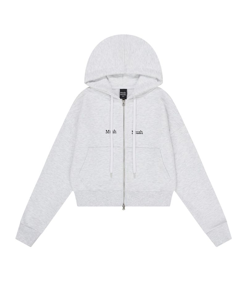 LOGO STITCH REGULAR FIT HOOD ZIPUP
