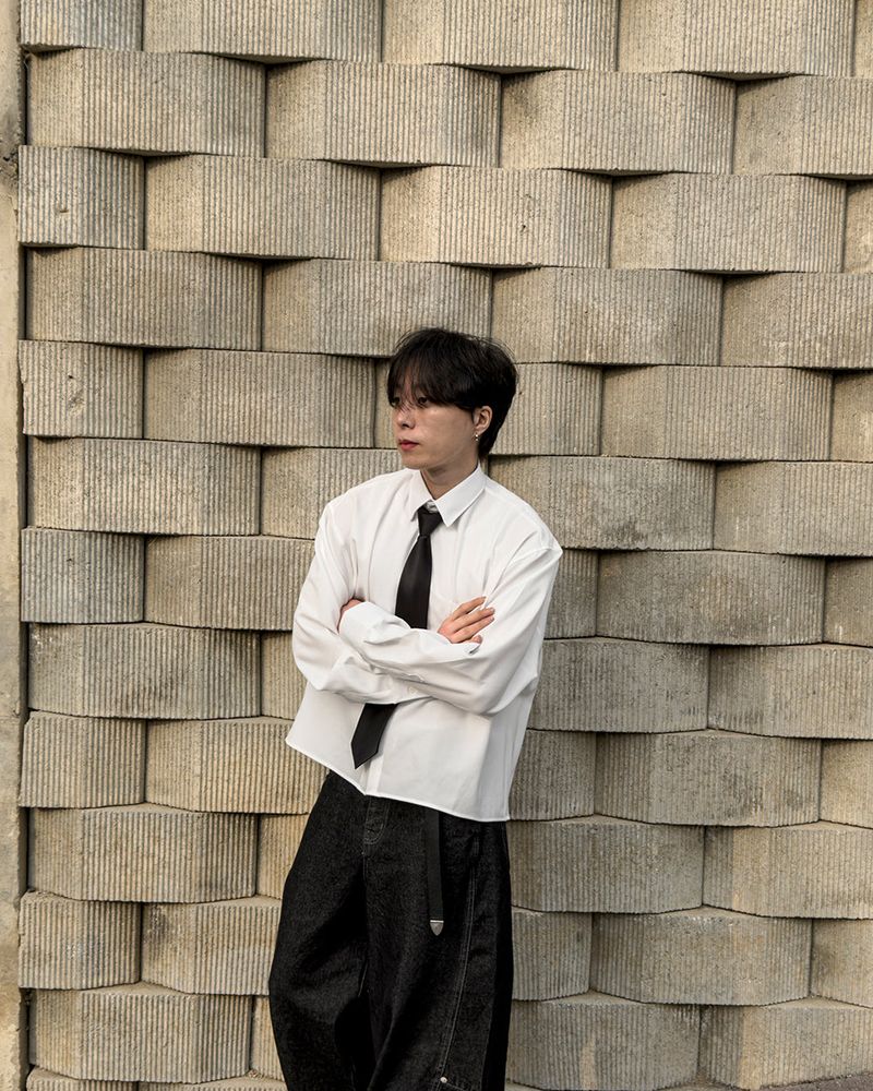 Aon Basic Cropped Shirt