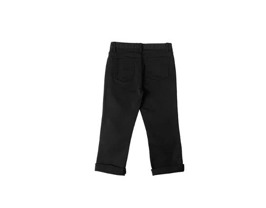 Brun Button Roll-up Capri Pants