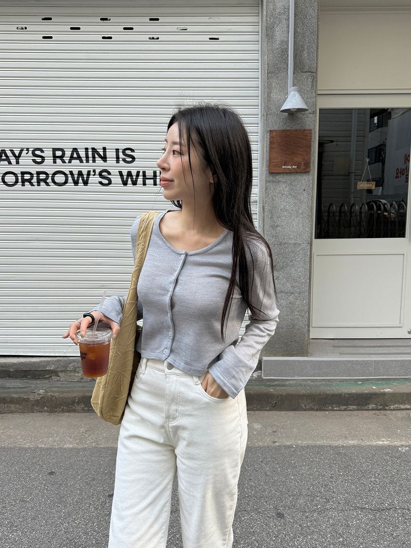 [MADE] PRINKLE LAYERED CROP CARDIGAN