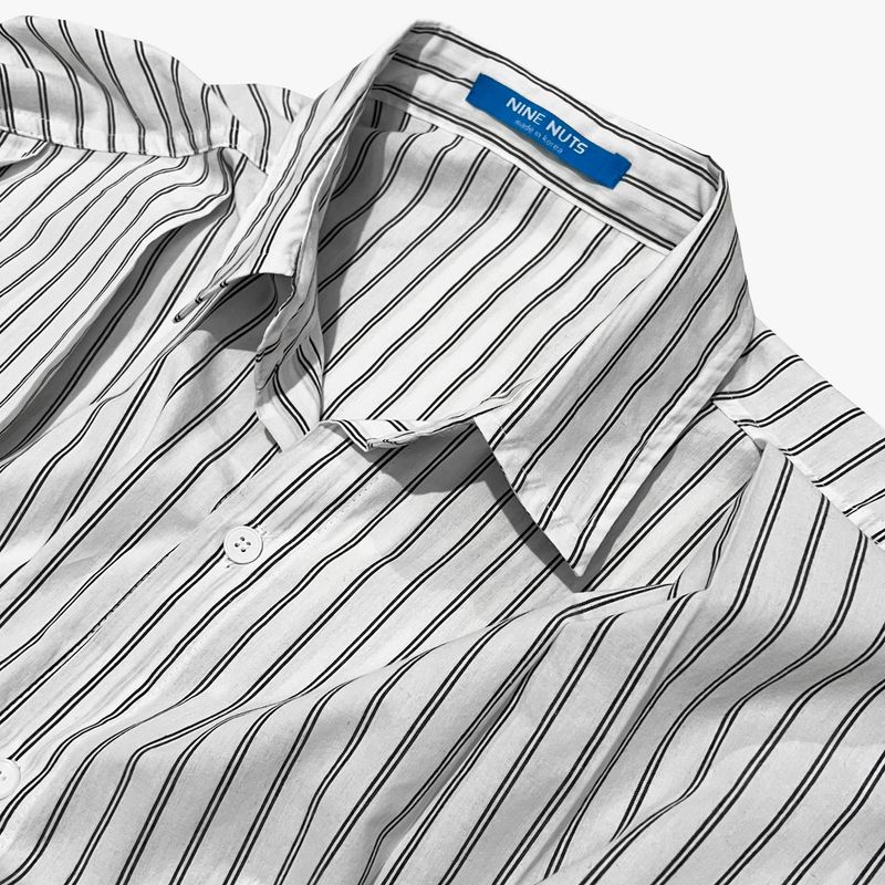 offset stripe shirt_white
