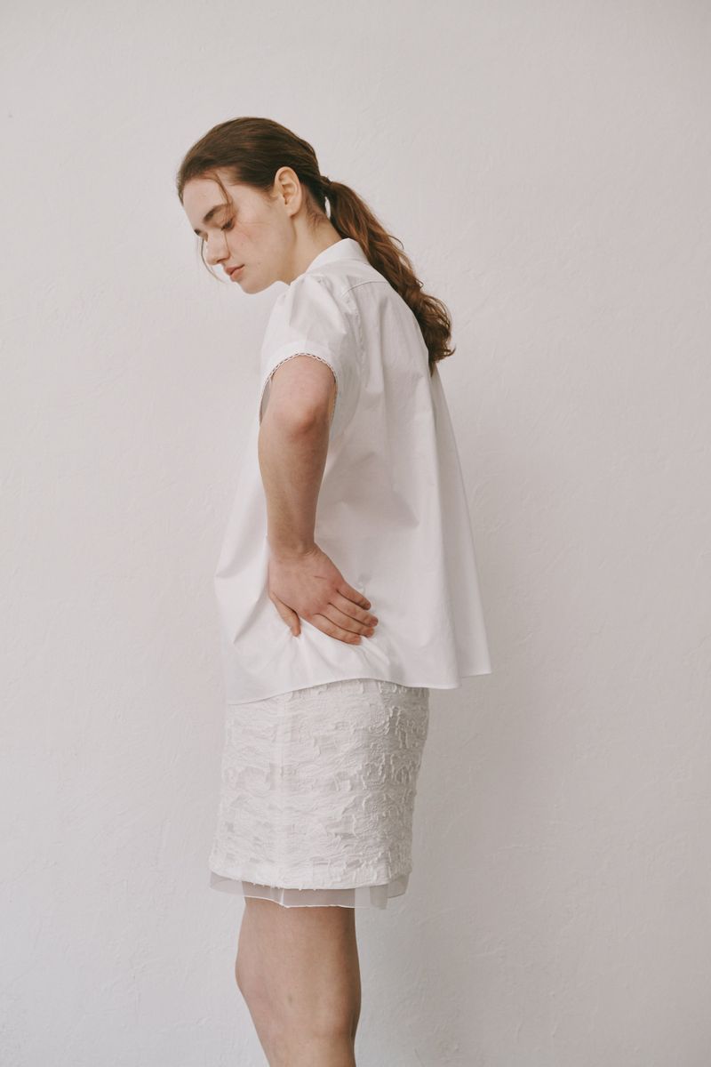 Lace half shirts (Ivory)