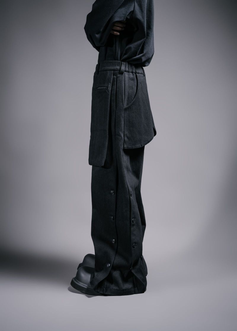 Double Breasted Denim Pants