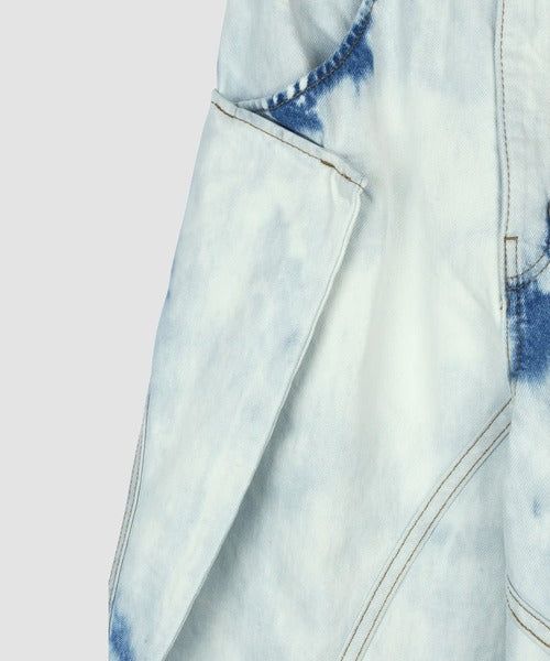 BLEACH WIDE DENIM PANTS
