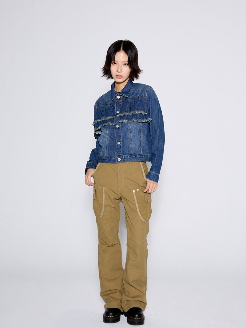 calloutnewyear(cony)（コールアウトニューイヤー(コニー)）の「WASHED CARGO BOOTCUT PANTS / KHAKI（Pants）」