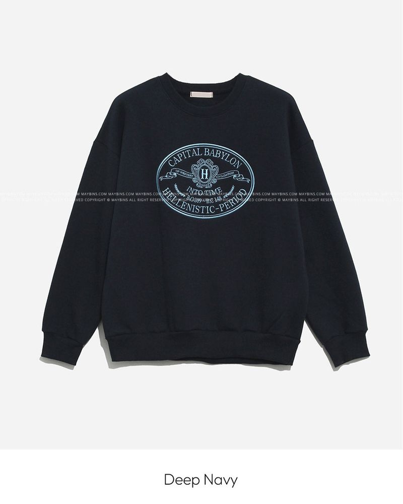 Fleece lettering Sweatshirt