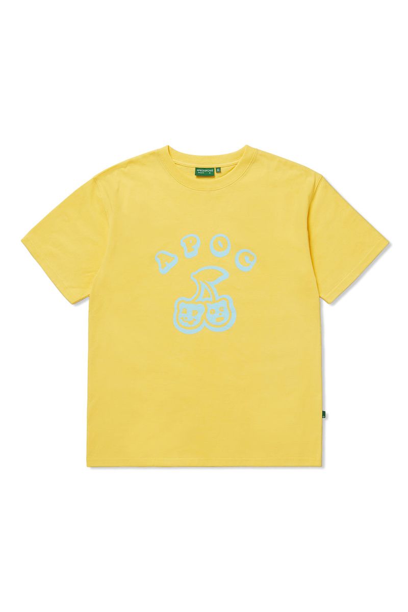 Cherry Bear Tee_Canary