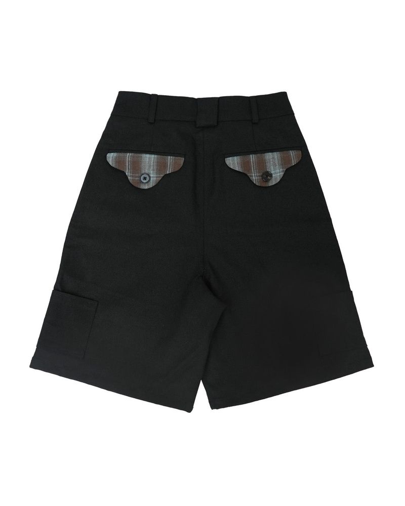 check pocket half carpenter pants