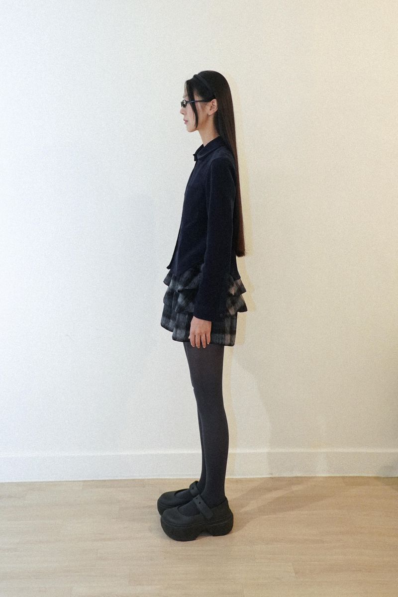 CHECK FRILL SHORT PANTS