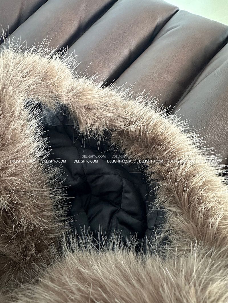 5 color fake fur bucket hat