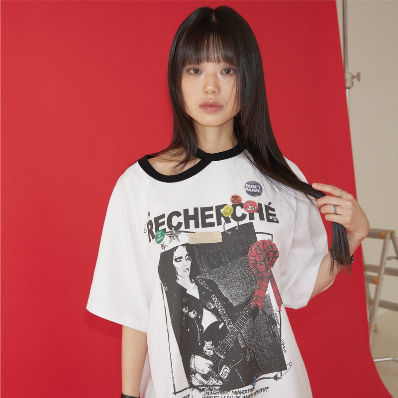 SOIF DRINK（ソイフ ドリンク）の「チョーカーロックTシャツ ホワイト（トップス）」