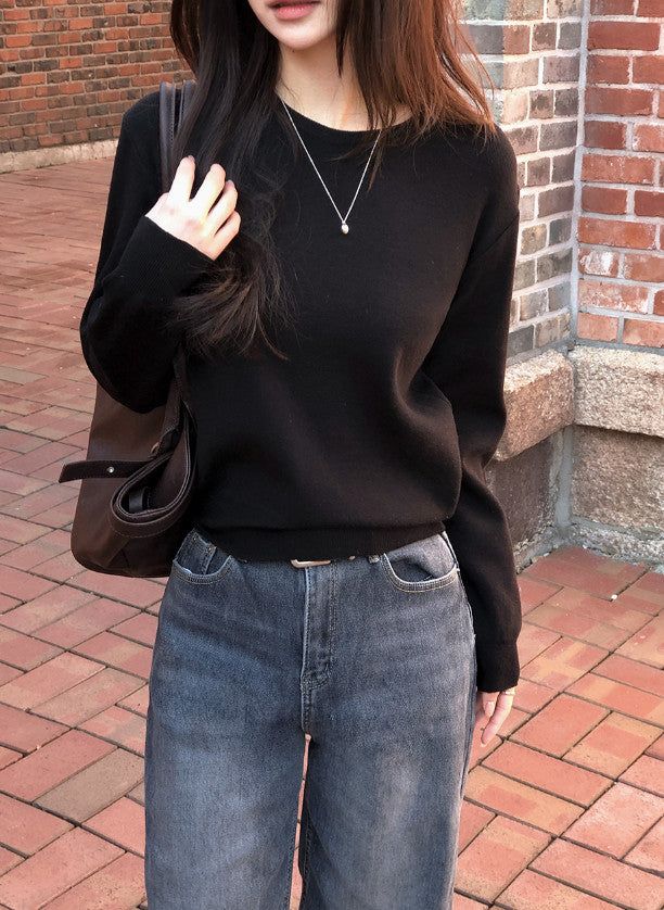 Daily Wool Loose Fit Round Knit (6color)