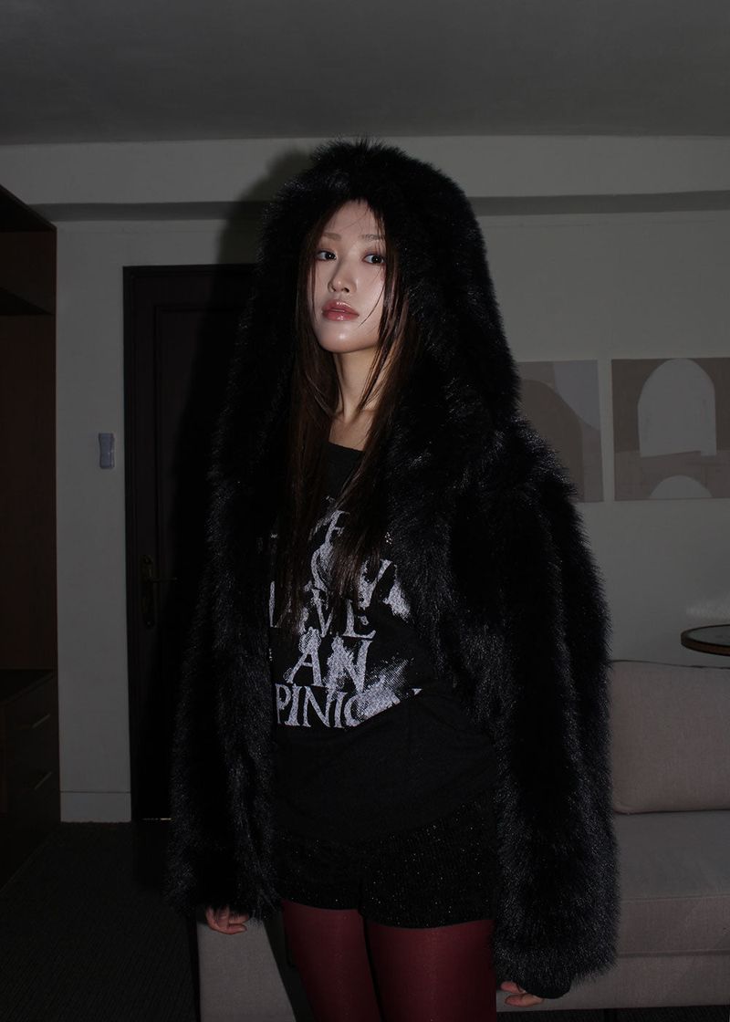 HOLIDAY HOOD FUR JACKET