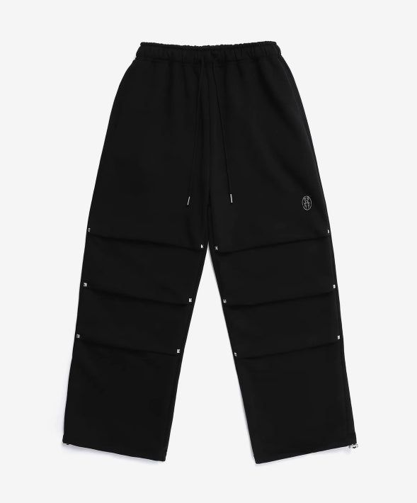 METAL THUNDER LOGO THREE LINE PARACHUTE PANTS