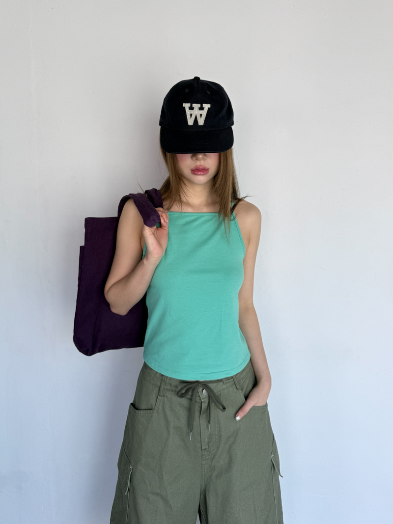 colourful sleeveless top