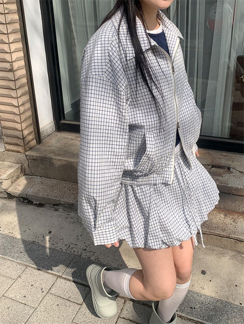 LIGHT CHECK BLOUSON (2C)