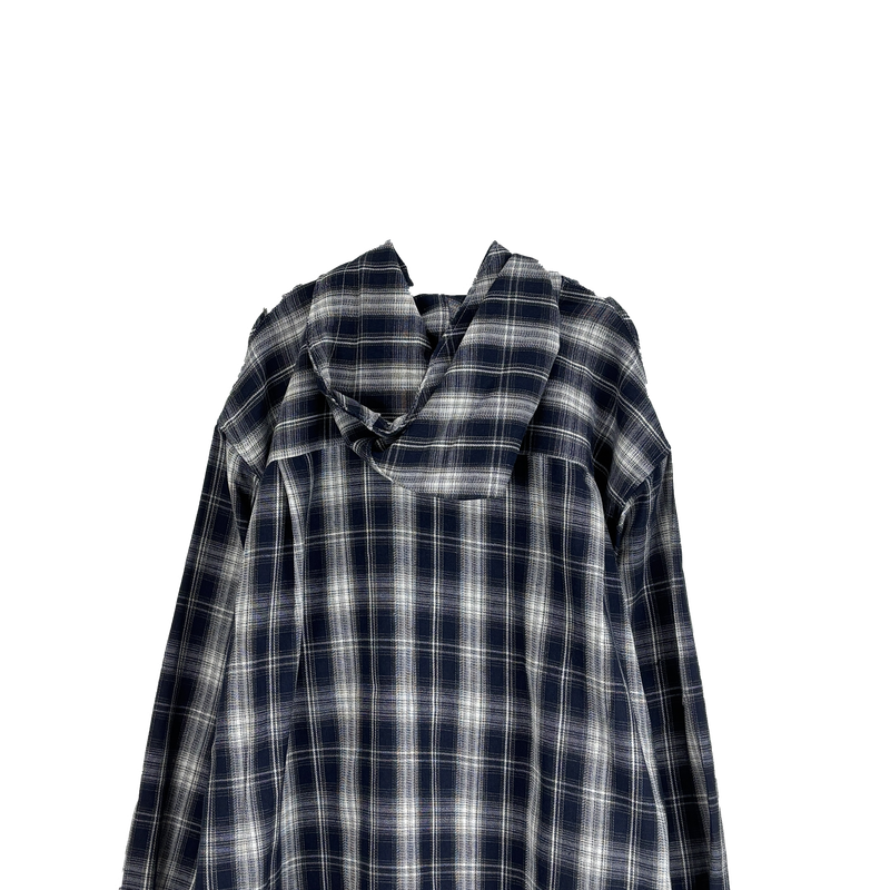 vely gingham hooded shirt