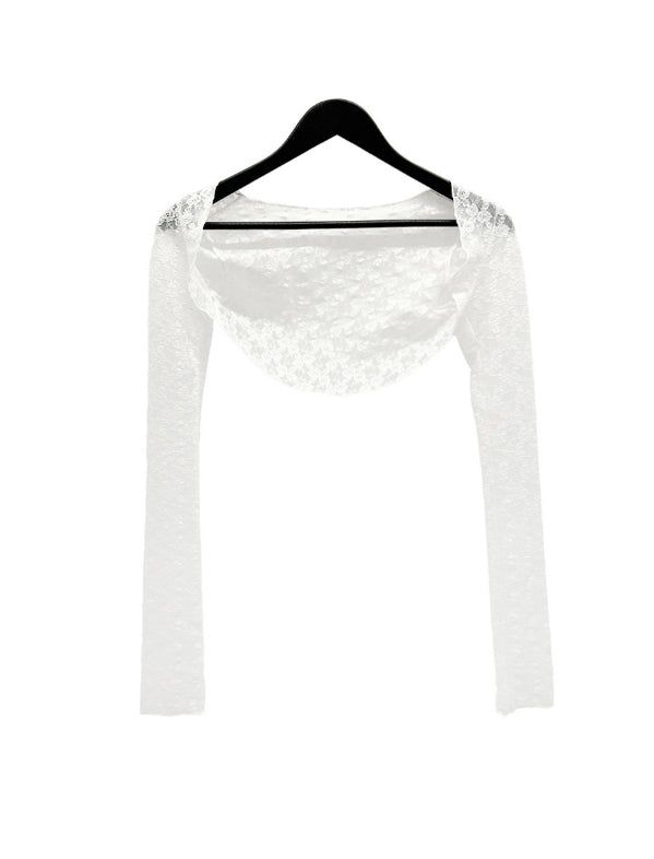 Cier Rose See-through Bolero Cardigan