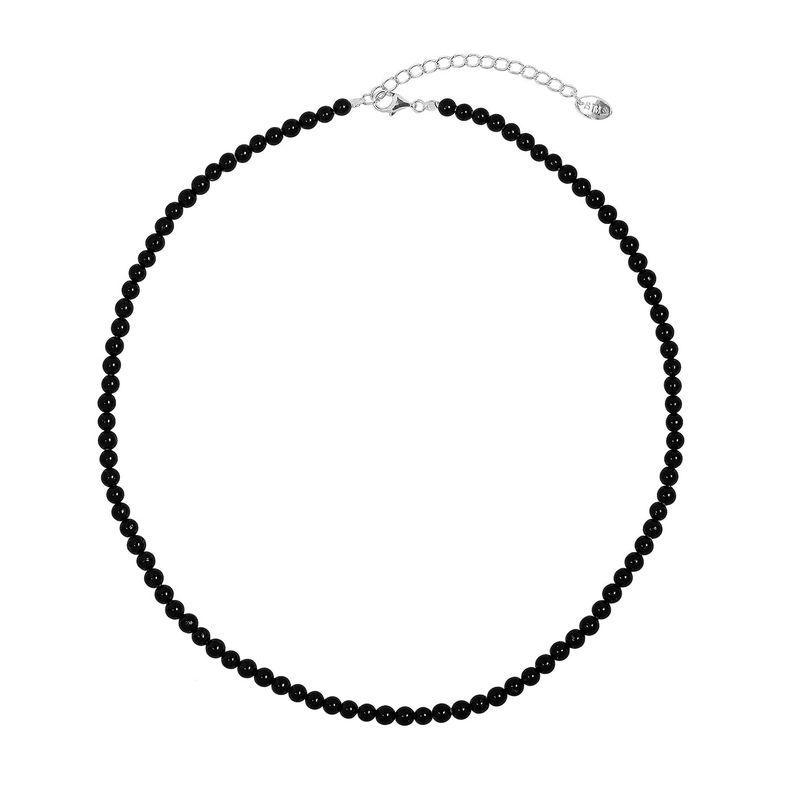 ESSENTIAL NO.4 BLACK PEARL NECKLACE 925 SILVER