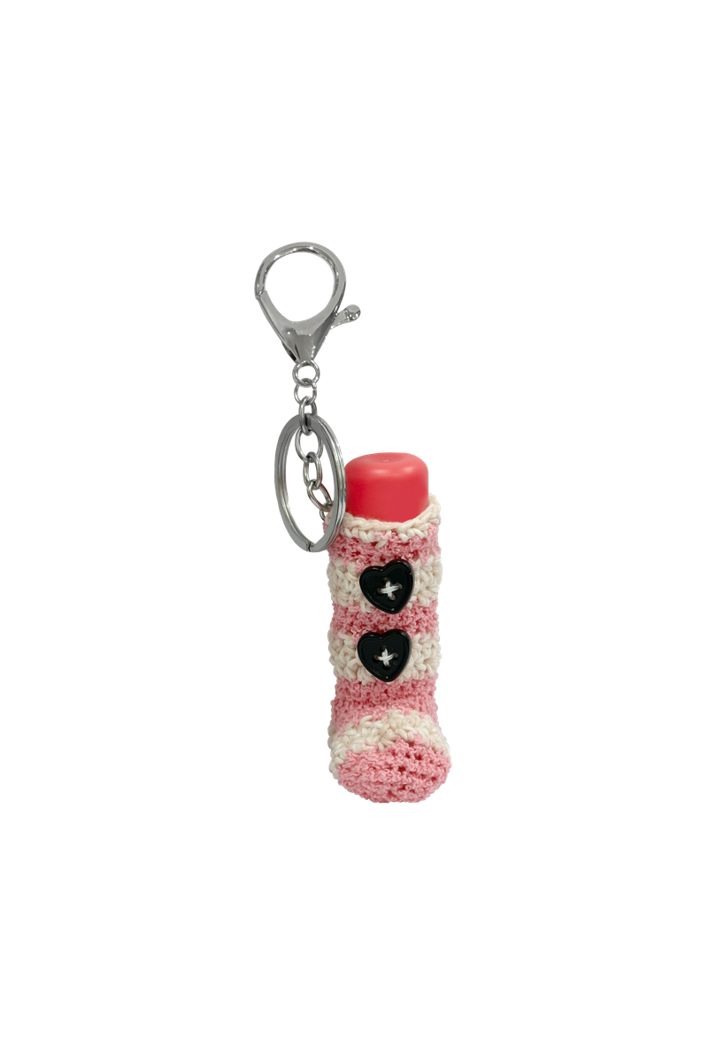 ST socks (lip balm/lighter) case key ring