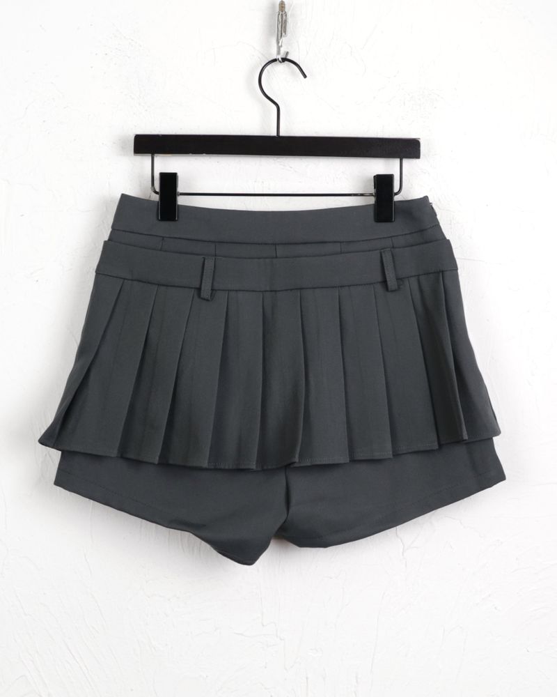 Wicca two-way ribbon pants pleated mini skirt