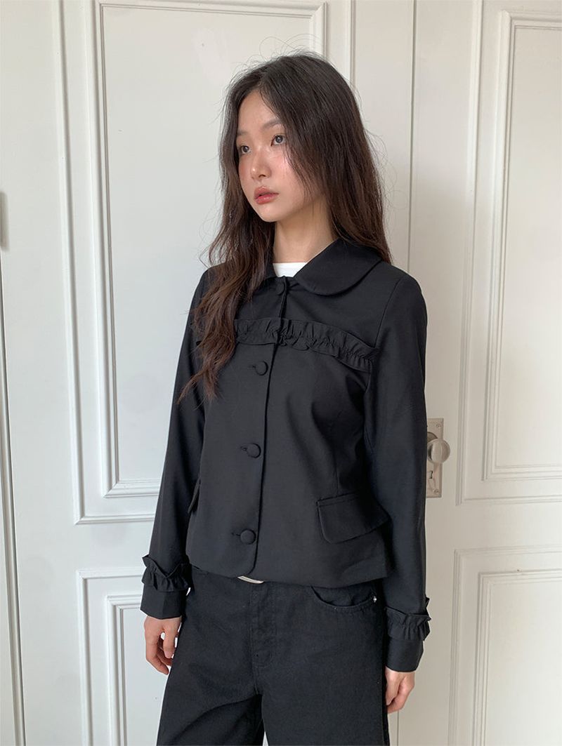 ROUND COLLAR FRILL JACKET (2C)