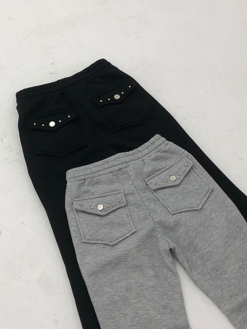 Silver Stud Bootcut Pants