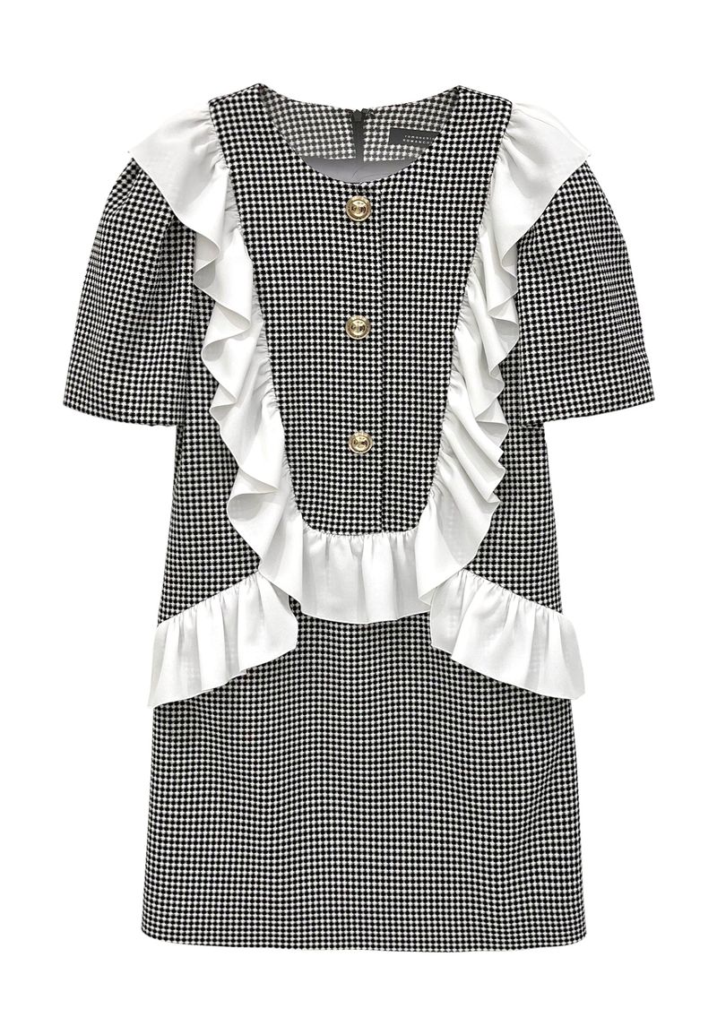 Gold button dress