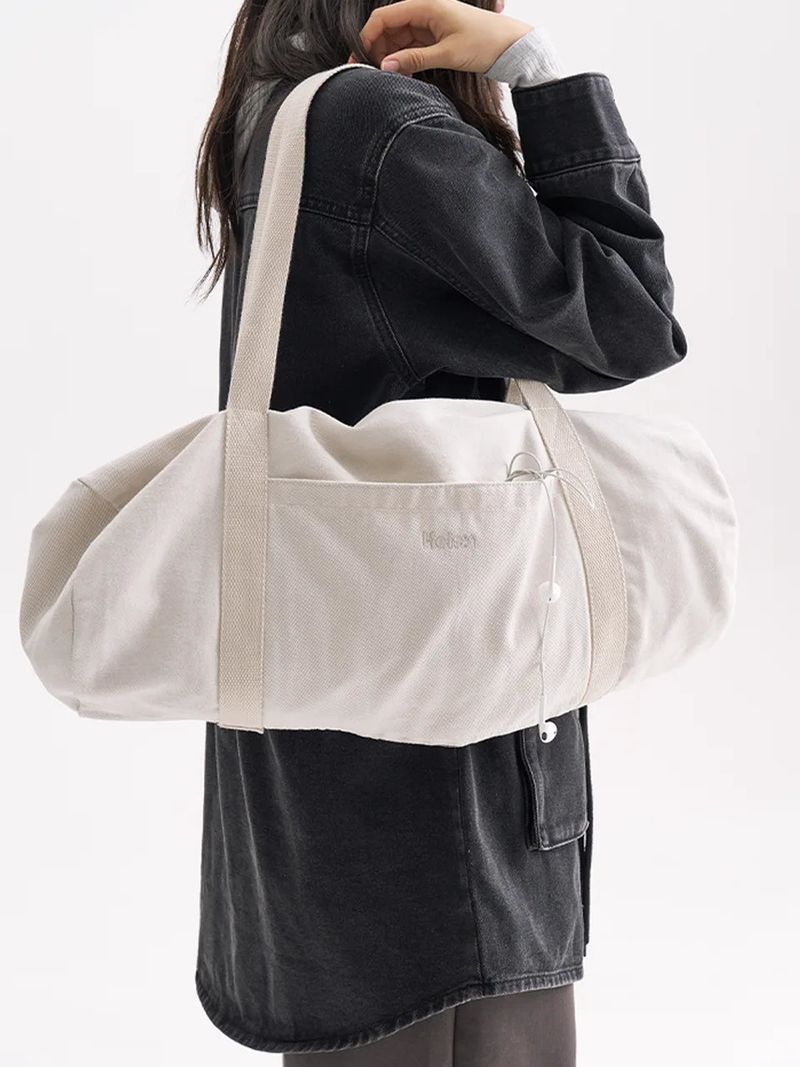 Heisan（ハイサン）の「コットンダッフルバッグLアイボリー（バッグ）」