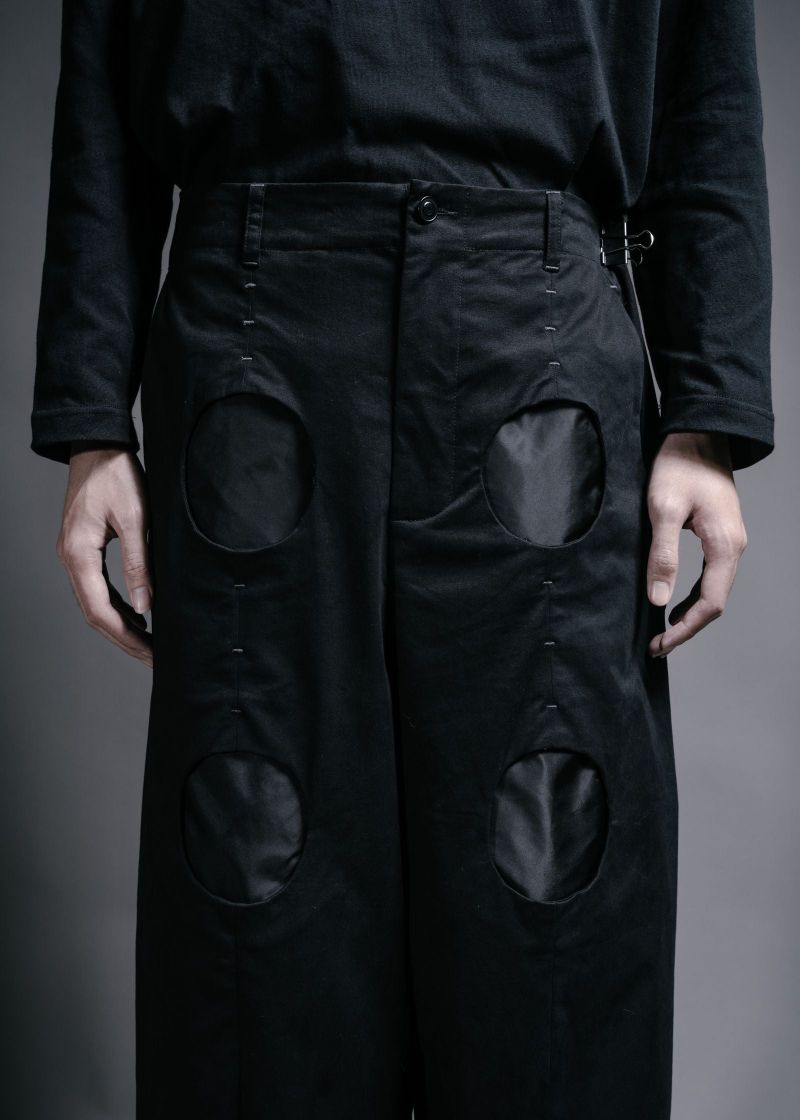 Four-eye carbon peached Pants