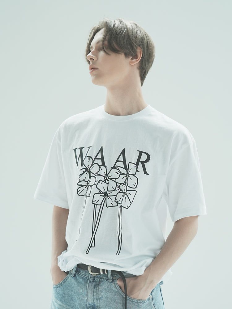 T1012 M FLOWER T-SHIRT_WHITE