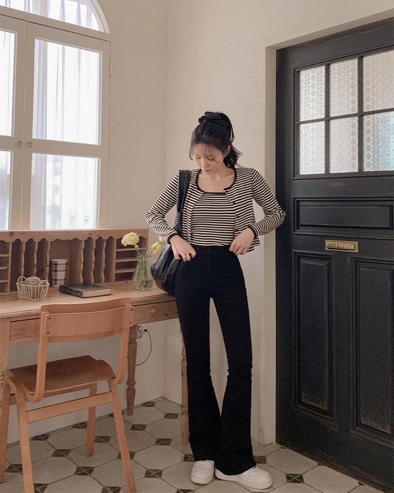 Bootcut denim pants