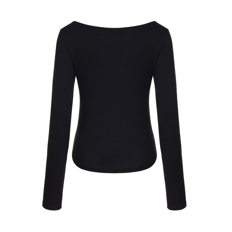 Airy Long Sleeve Tee – Dark Whisper [BLACK]